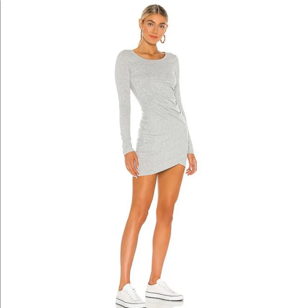 Bobi Supreme Jersey Ruched Mini. Heather Grey